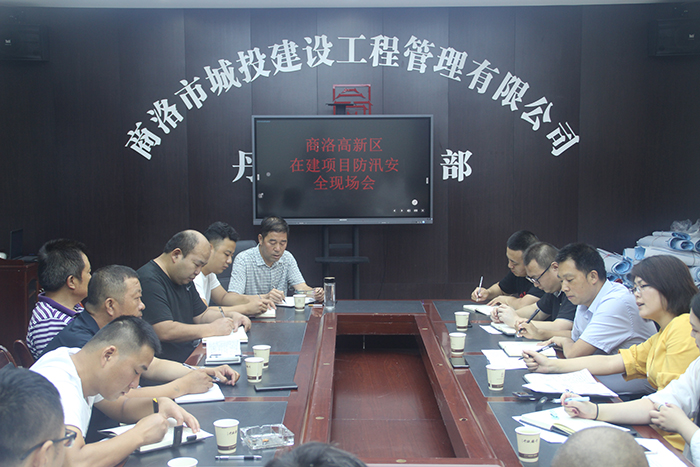 高新區(qū)建設(shè)環(huán)保局、質(zhì)監(jiān)站來(lái)丹鶴綠洲項(xiàng)目召開(kāi)在建項(xiàng)目防汛安全現(xiàn)場(chǎng)會(huì)